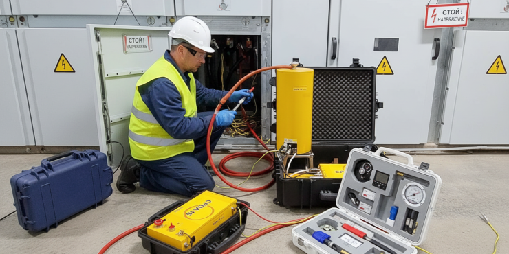 Испытания КЛ напряжением до 10 кВ